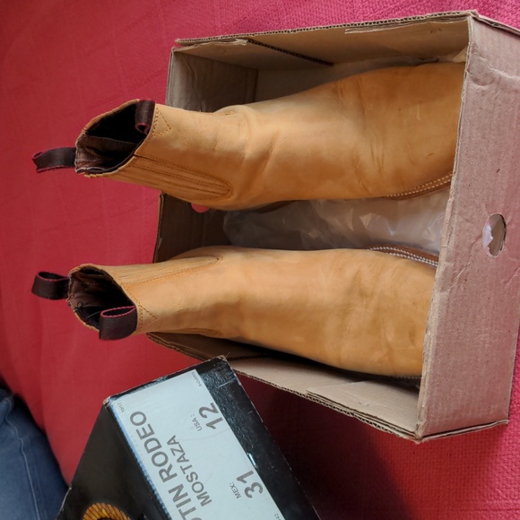 Cowboy Boots mens size 12 tan - Picture 1 of 13